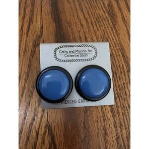 Cathy And Marsha For Cathrine Storm Blue And Black Women's Earrings